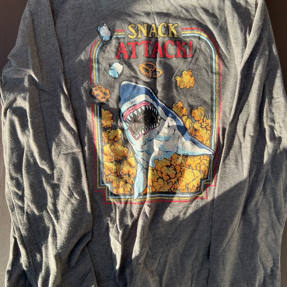 Cat & Jack Gray Shark Graphic Tee